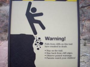 091113badluck Falling off a cliff is sometimes preceded by walking too close to it.