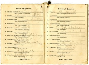 A popular young lady's dance card, all filled up