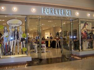 Off to the side, but still where customers will see it.