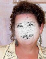 Kate Holmes of HowToConsign.com as a zombie.