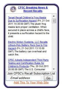 This is a "snapshot" of the CPSC widget.