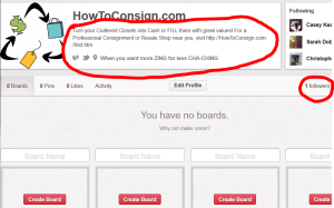 Watch HowToConsign.com set up its Pinterest boards!