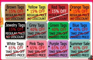 Consignment, resale, and thrift shops hurt themselves with this color-tag madness.
