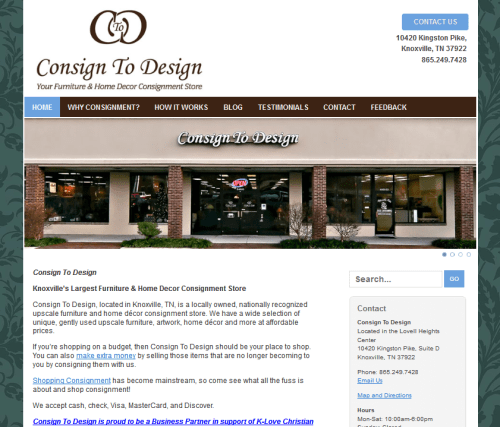 Consign to Design is a past consultee, and current Sponsor of our consumer-oriented site, HowToConsign.com