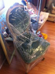 Wrapped chair for sale.