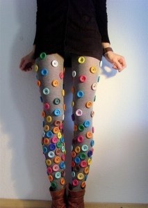 Button leggings: what a cool "Pinterest Party" possibility for your consignment, resale, thrift shop!!!