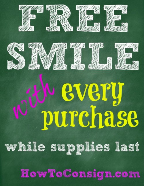 A consignment/ resale/ thrift shop sidewalk sign