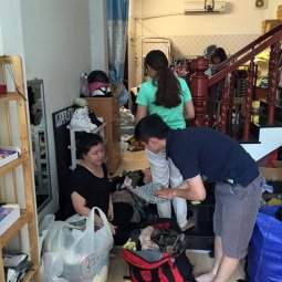 backroom of consignment shop vietnam