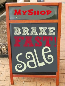 Brake Fast Sale idea from TGtbT.com