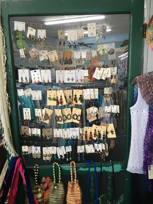 Earring display with a twist that cuts down on theft, on the AuntieKate.wordpress.com blog