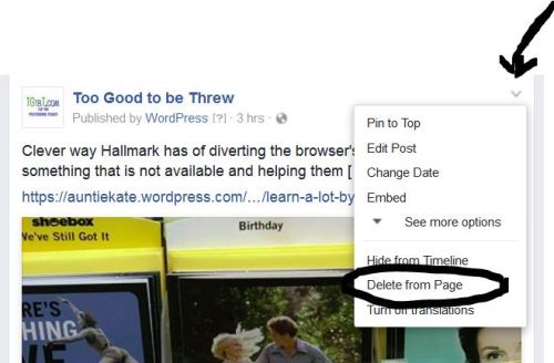 Delete posts which concerned a past date, suggests TGtbT.com The Premier Site for Profesional Resalers