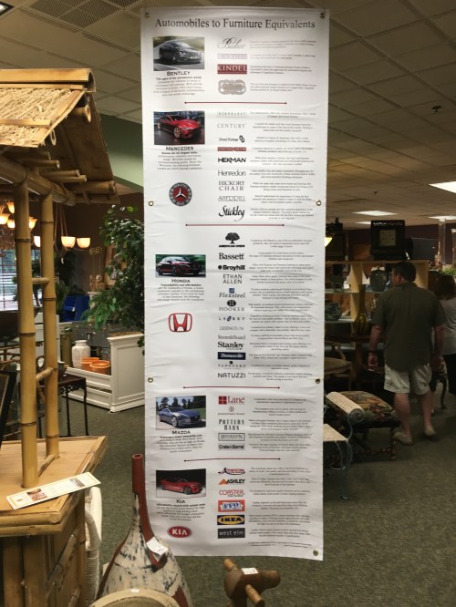The variety of brands carried in this shop, as explained with car examples! TGtbT.com loves this!