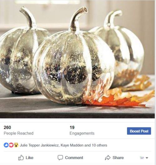 mercury glass pumpkin