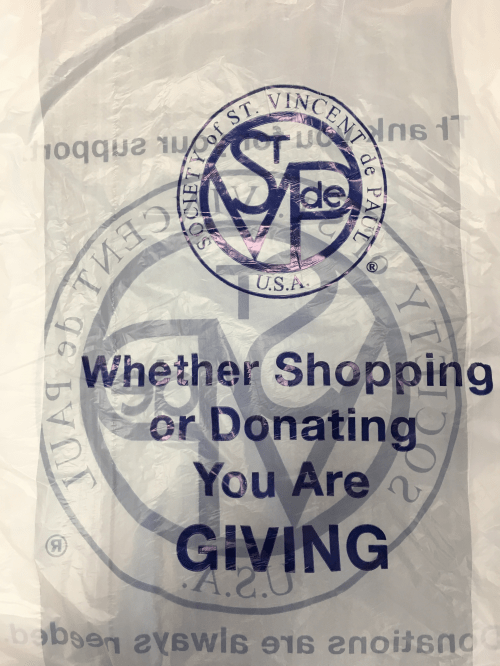 St. Vincent de Paul has a great resale catch phrase!